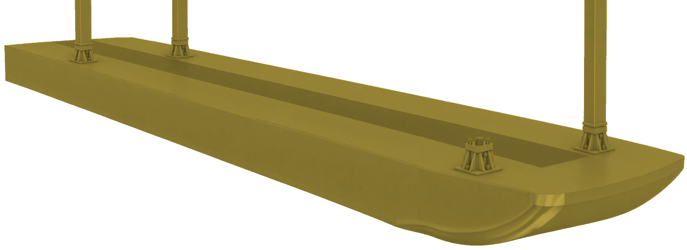 3D rendering of a Daulton spud barge